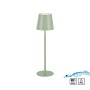 Grüne LED-Akku-Tischleuchte Euria von Just Light, 37 cm hoch, für Innen und Außen.