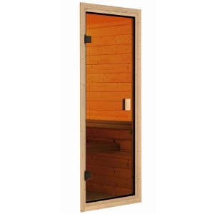 Chillroi Saunahaus Ondo 1 SET Terragrau mit Ofen 9kW Inklusive Zubehör