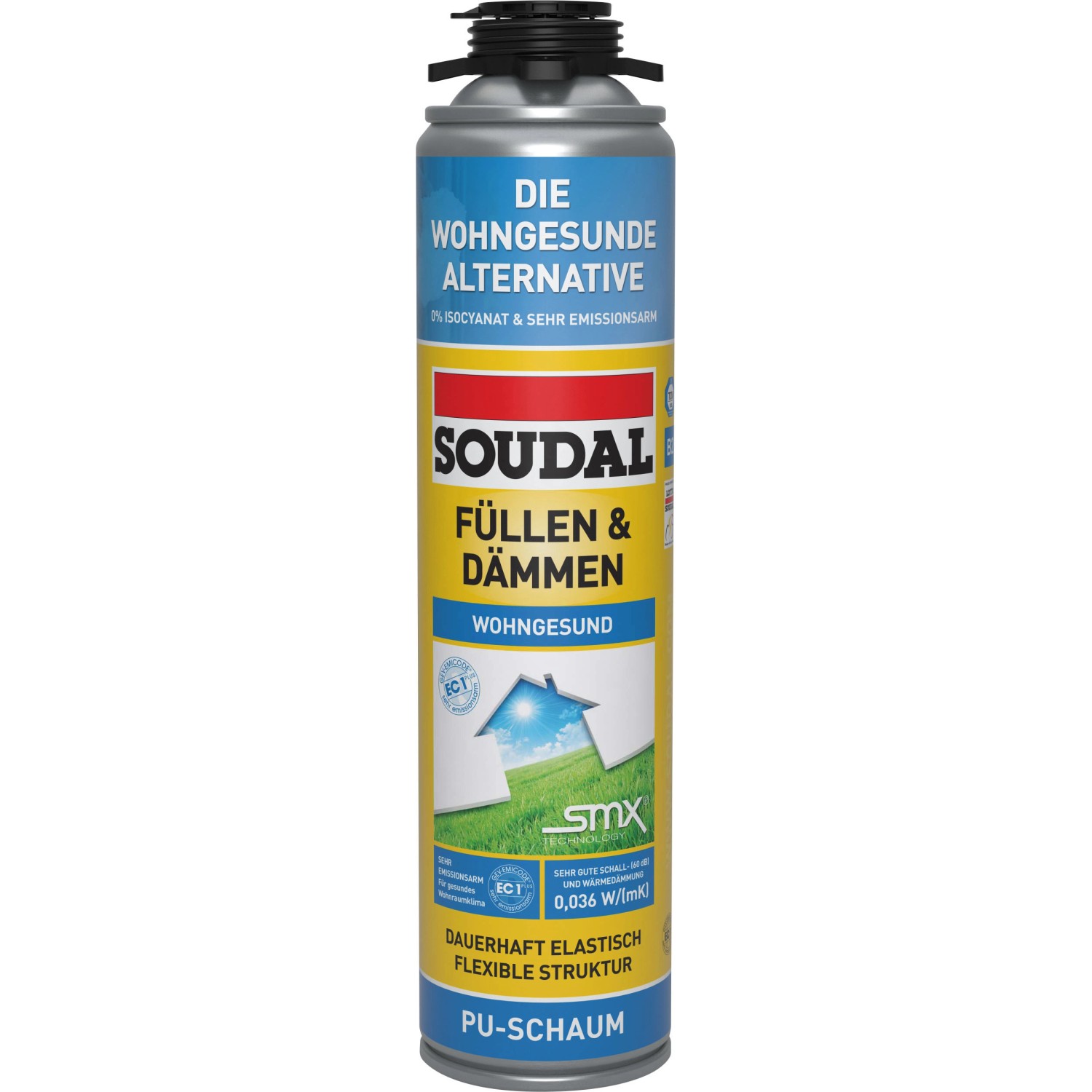 Soudal PU-Schaum Füllen & Dämmen SMX B2 Pistolenschaum 500 ml