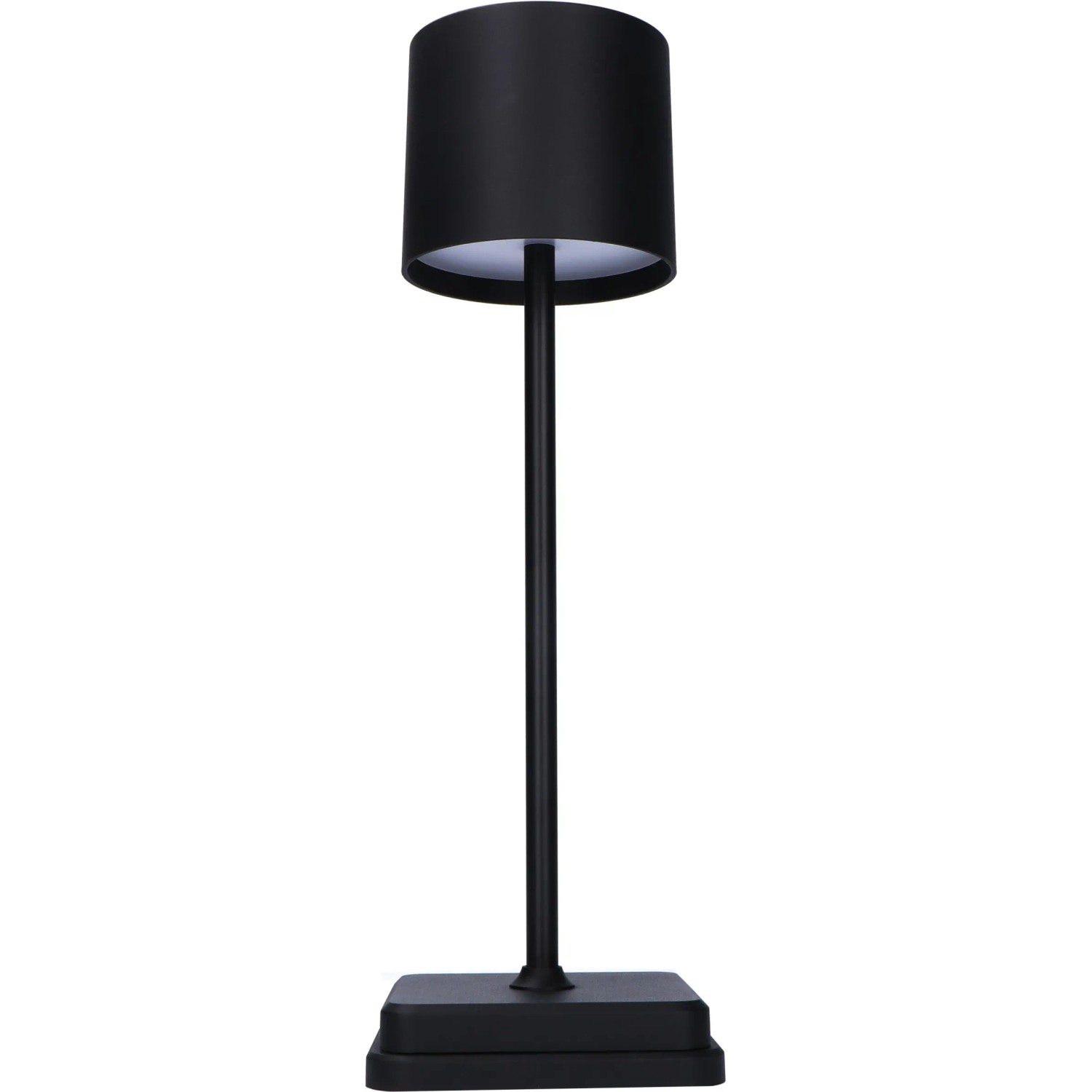 Schwarze, dimmbare LED Tischlampe mit Akku für Innen & Außen. Dekoleuchte mit CCT-Funktion.