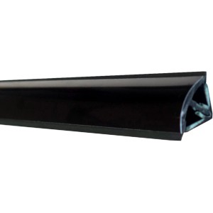 Schwarze Multifunktionsleiste Hi4, 14x14 mm, 2500 mm, selbstklebend.