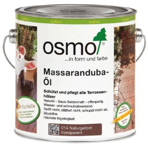 Dose Osmo Holzöl Spezial Massarandu, 2,5 l, für Holzterrassen und Gartenmöbel.