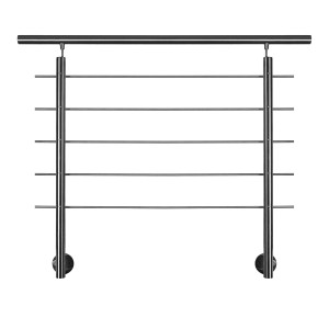 Treba Geländer-Set EB5, 150cm, Edelstahl V2A, zur seitlichen Montage. Robust und sicher.