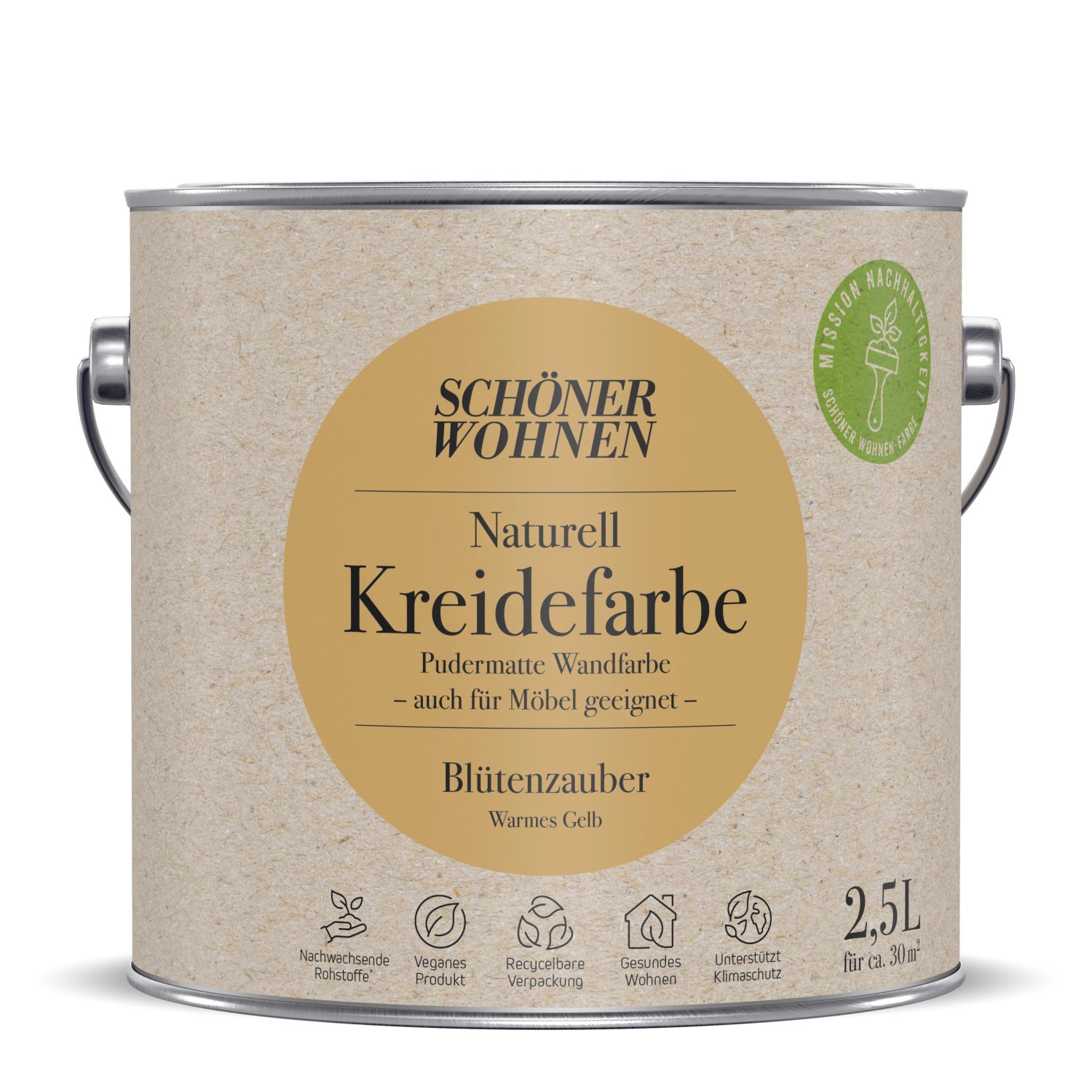 Schöner Wohnen Naturell Kreidefarbe Blütenzauber 2,5 l