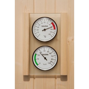 Weka Hygrometer und Thermometer Set für Sauna, zur Kontrolle von Temperatur und Luftfeuchtigkeit.
