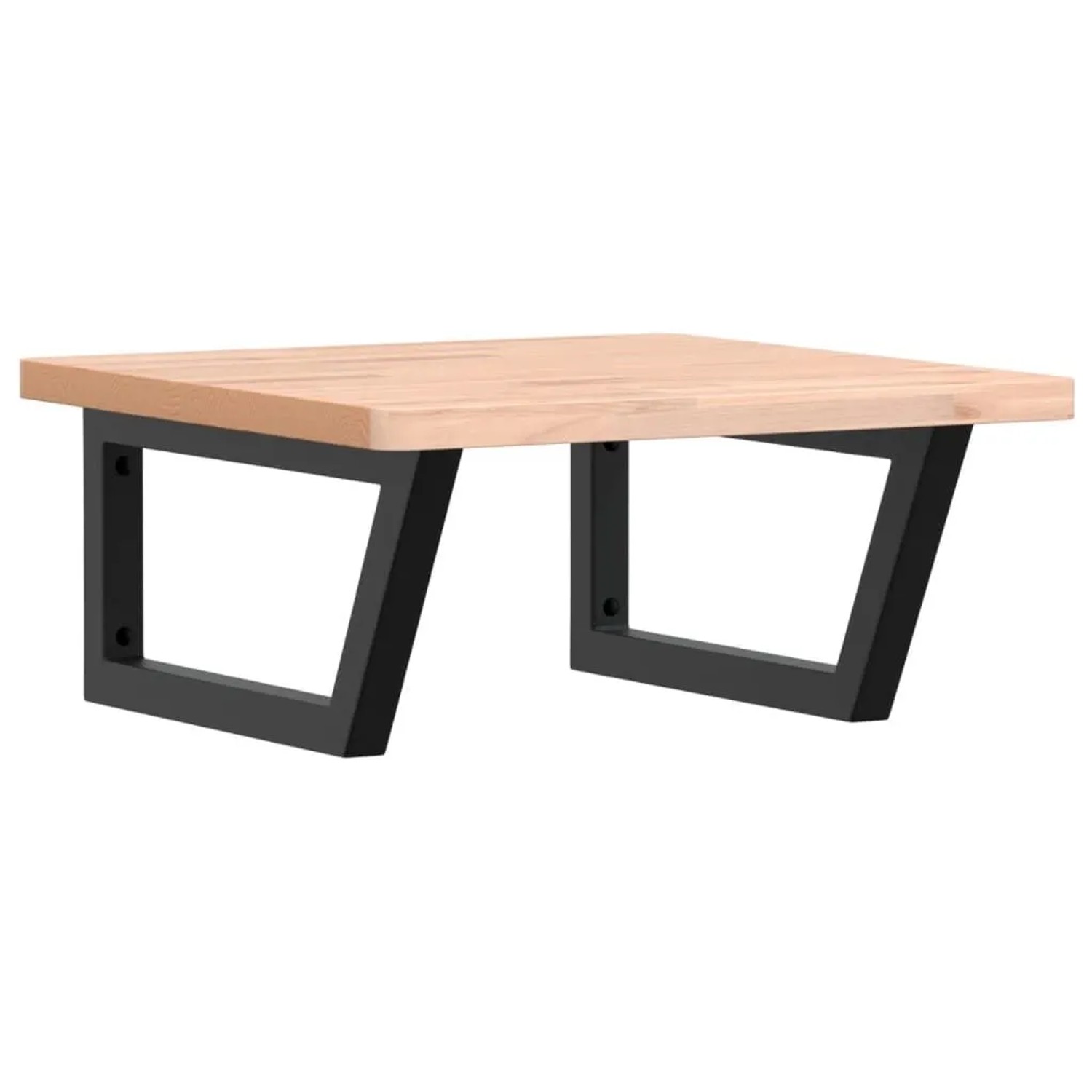 vidaXL Waschbeckenregal Wandmontage Stahl und Massivholz Buche 3302419 günstig online kaufen