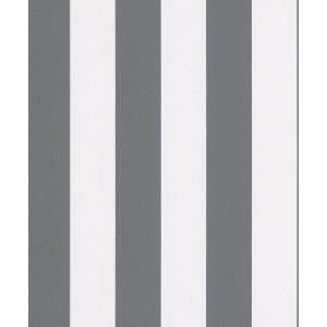 Marburg Vliestapete Hailey: Streifen in Weiß und Anthrazit für stilvolle Wände.