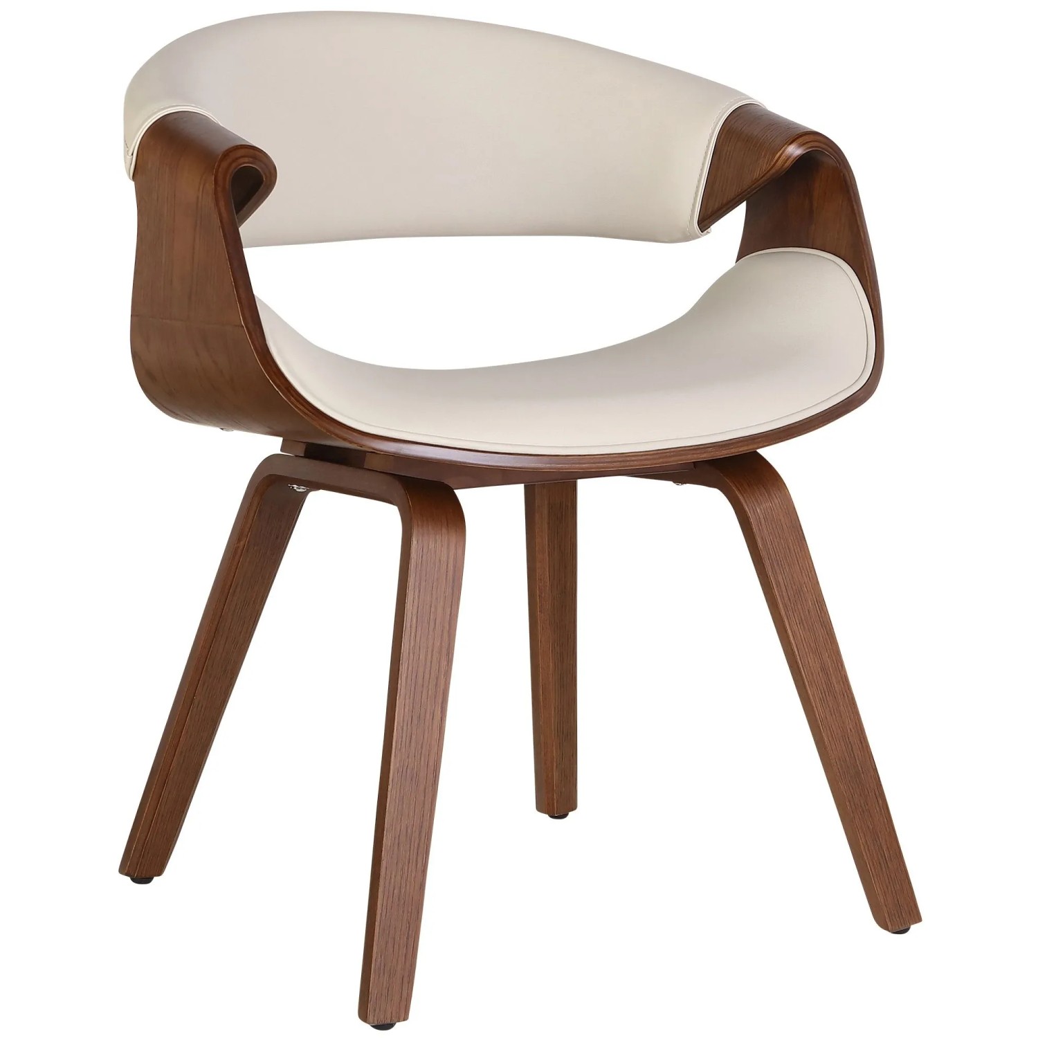 DELUKE Esszimmerstuhl VIZON Kunstleder Creme 62x52x76cm Essstühle Esszimmerstühle Küchenstühle Wohnzimmerstühle