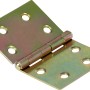Gelb verzinktes, breites Scharnier, 75x50mm, für bewegliche Verbindungen.