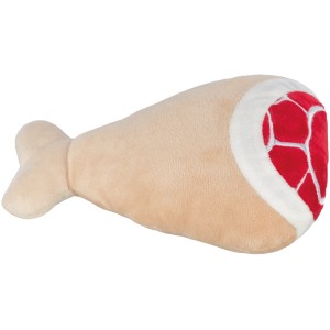 Beiger Jollypaw Schinken Plüsch, 22 cm, für Hunde. Ausgestopftes Spielzeug mit Stimme.