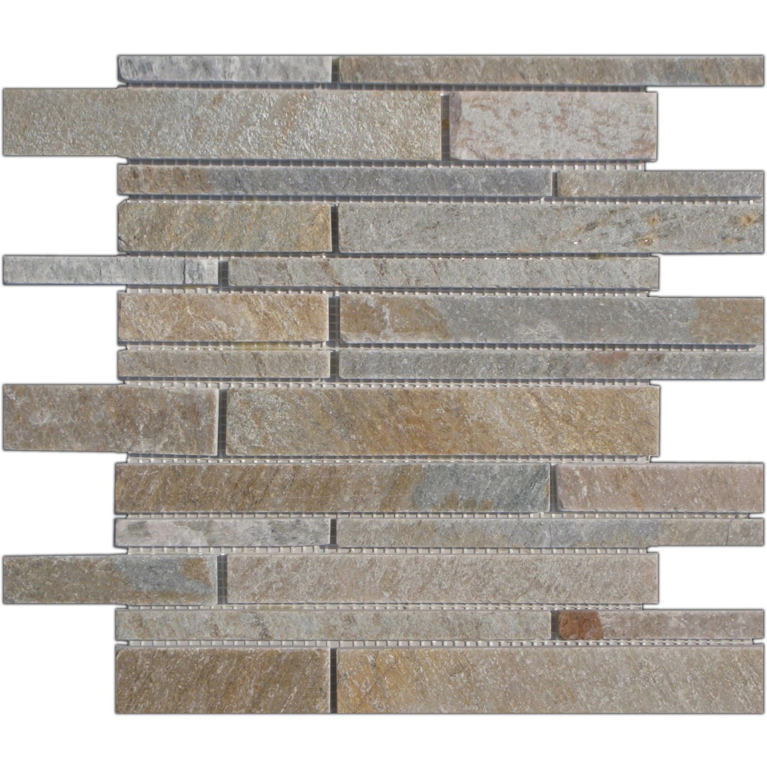 Mosaikmatte Quarzit Beige Bunt Bricks 30 cm x 30 cm günstig online kaufen