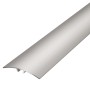 Silberne Dalsys Übergangsleiste, selbstklebend, aus Aluminium. Anpassungsprofil für Laminat & Parkett.
