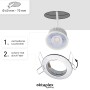 Oktaplex LED Einbauspot Sedan 6er-Set, Chromoptik, warmweißes Licht, Montage und Details.
