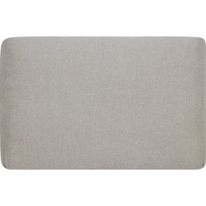 Beiges Armlehnenkissen für Lounge-Set Lankin. Rechteckiges Gartenmöbel-Kissen mit Stoffstruktur.