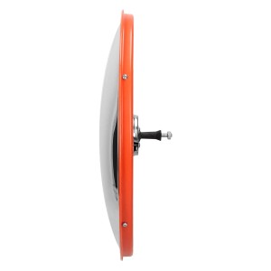 ECD Germany Verkehrsspiegel 45cm, rot, mit Halterung. Konvexspiegel für Carport und Garage.