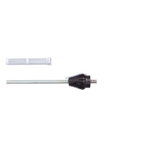 Fischer Thermax 12/110 Dübel-Set, bestehend aus Ankerhülse, Gewindestange und schwarzem Kunststoffkonus.