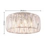 Moderne, transparente Lindby Deckenlampe Sofia mit 4 E14-Fassungen für Wohnzimmer.