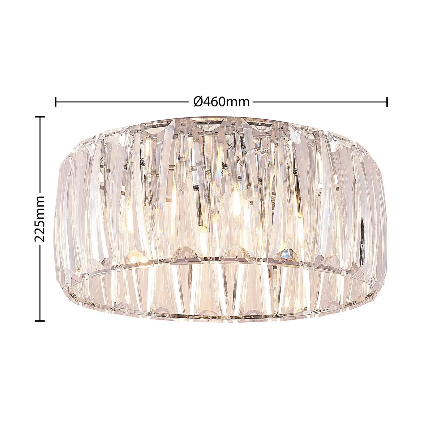 Moderne, transparente Lindby Deckenlampe Sofia mit 4 E14-Fassungen für Wohnzimmer.