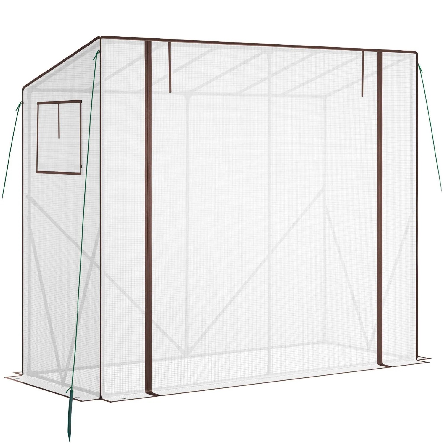 Tectake Foliengewächshaus Anton Ohne Fundament Wetterfest und Uv Beständig Aufbau Im Stecksystem  200 x 77 x 170 cm Transparent