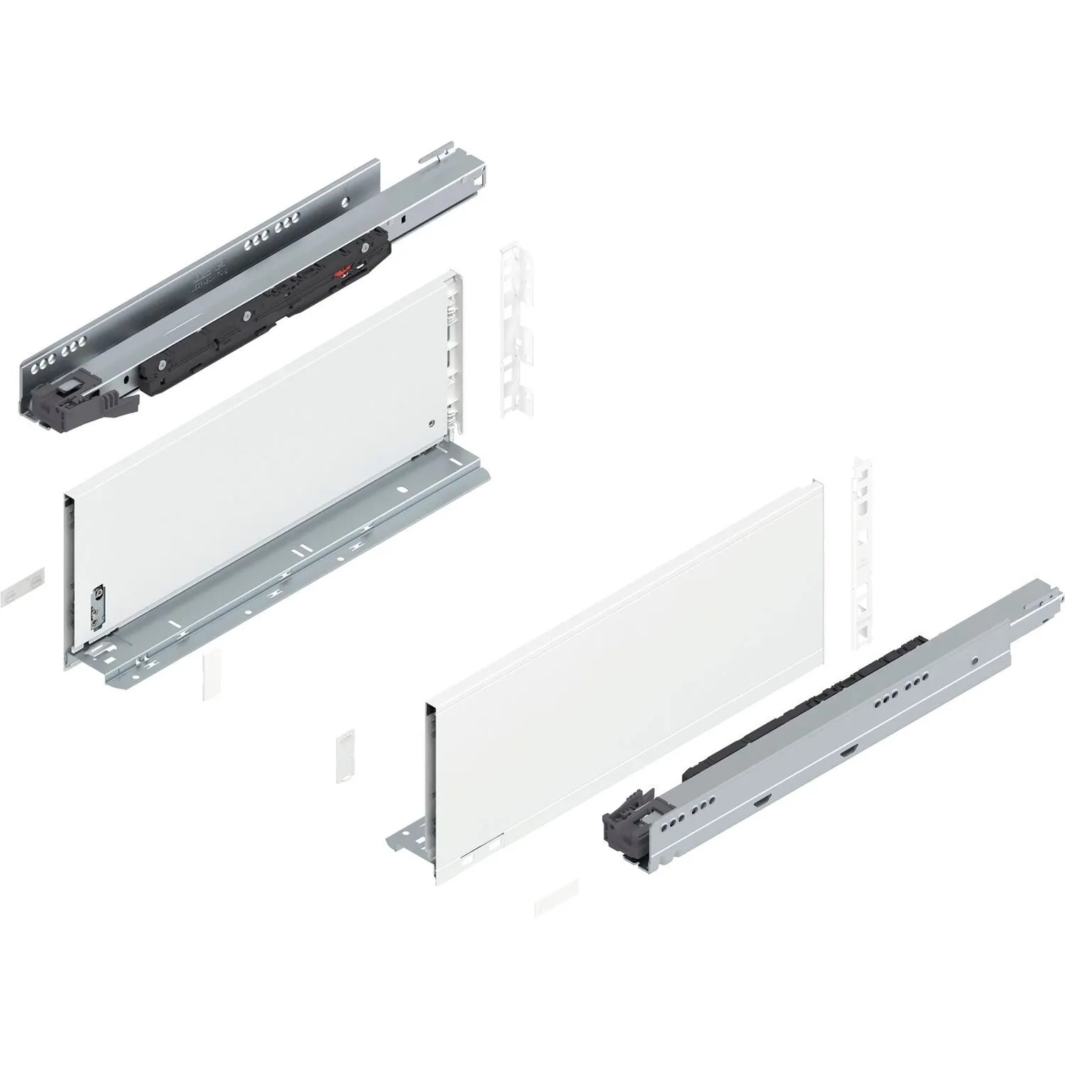Blum Legrabox Pure Set Höhe C Tip-On Vollauszug 450 mm 70 kg Seidenweiß 1 Paar