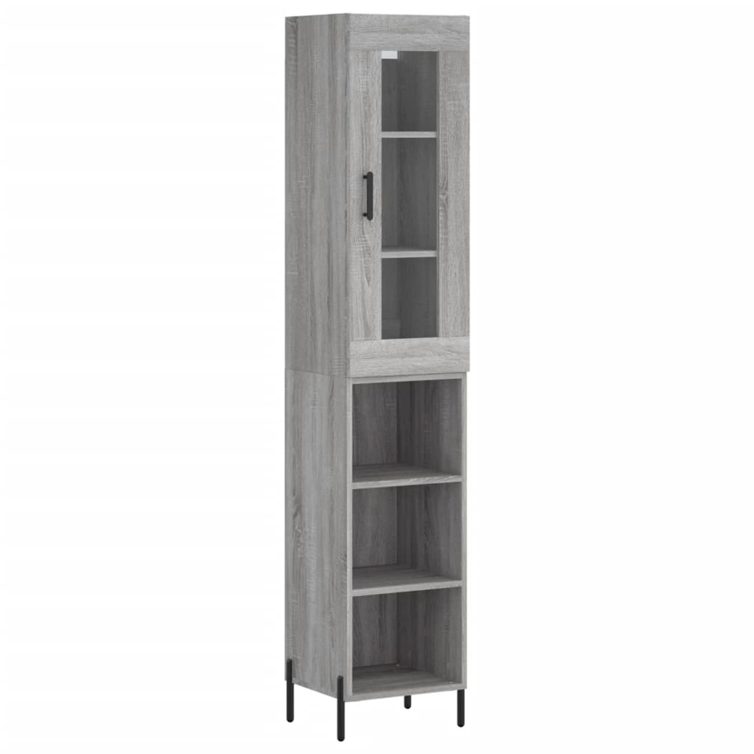 vidaXL Highboard Grau Sonoma 34,5x34x180 cm Holzwerkstoff 3199375 günstig online kaufen