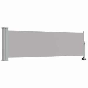 vidaXL Ausziehbare Seitenmarkise 80×300 cm Grau 48360