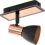 Eglo LED-Spot Barnham, 1-flammig, schwarz-kupferfarben. Deckenleuchte mit GU10 LED Leuchtmittel.