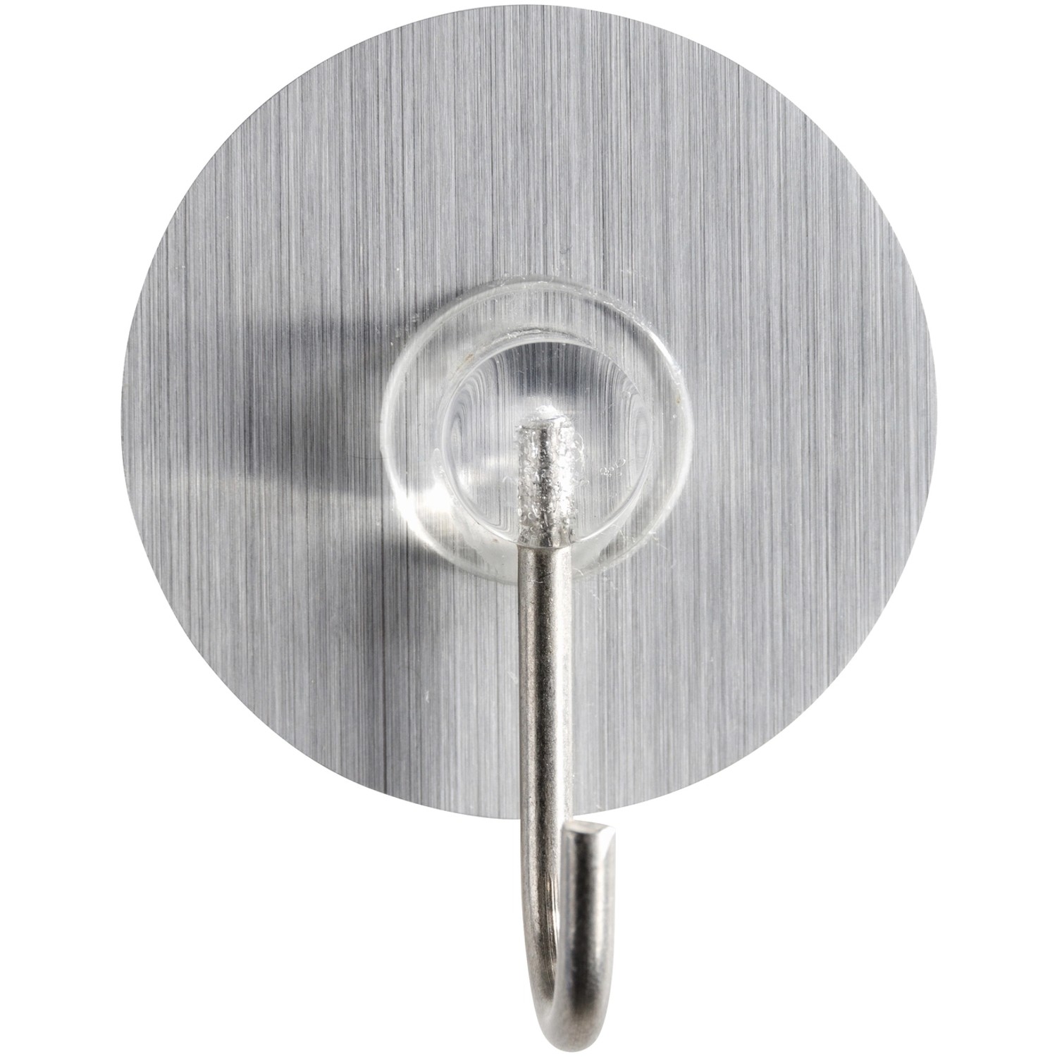 Wenko Wandhaken Static-Loc 4er-Set in Edelstahl-Optik, selbstklebend und repositionierbar.