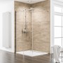 Schulte MasterClass Walk In Dusche mit Echtglas, Chromoptik, Anschlag links.