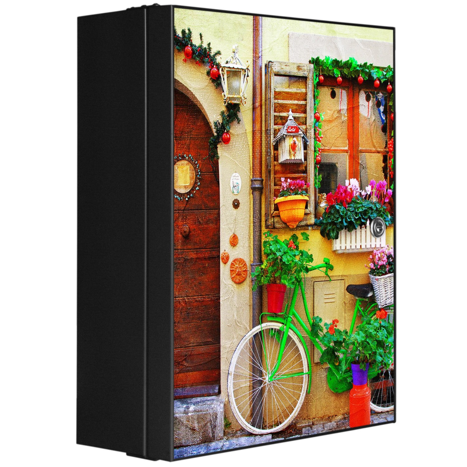 Banjado XXL Medizinschrank Abschliessbar 35x46x15cm Arzneischrank Anthrazit günstig online kaufen