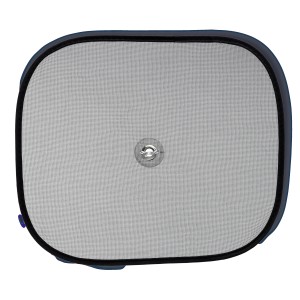 OBI Sonnenschutz-Set in Schwarz mit Saugnapf zur Befestigung am Fenster.