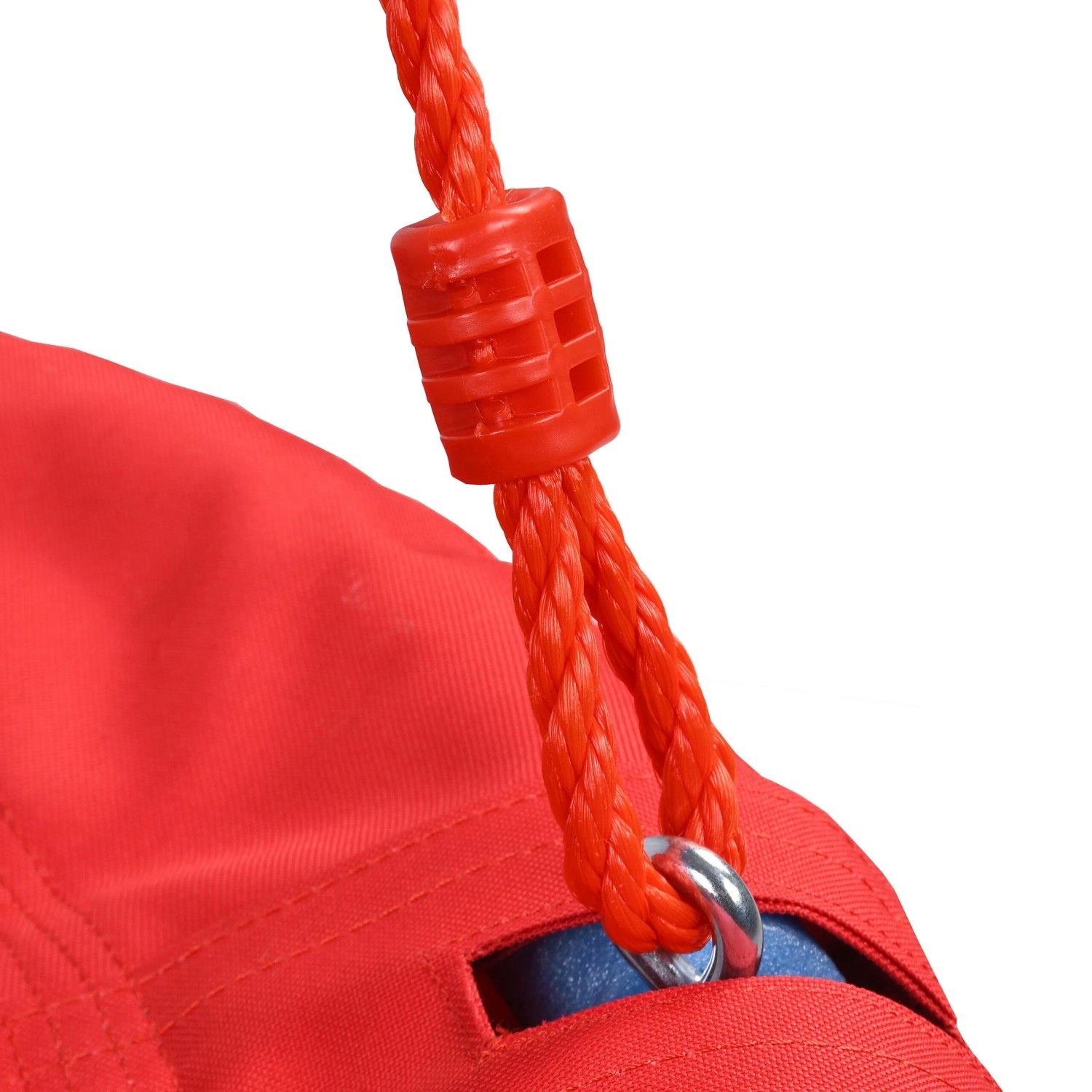 Relaxdays Nestschaukel Stahl Rot Höhenverstellbar mit Schaumstoffgriffen 100 cm_5