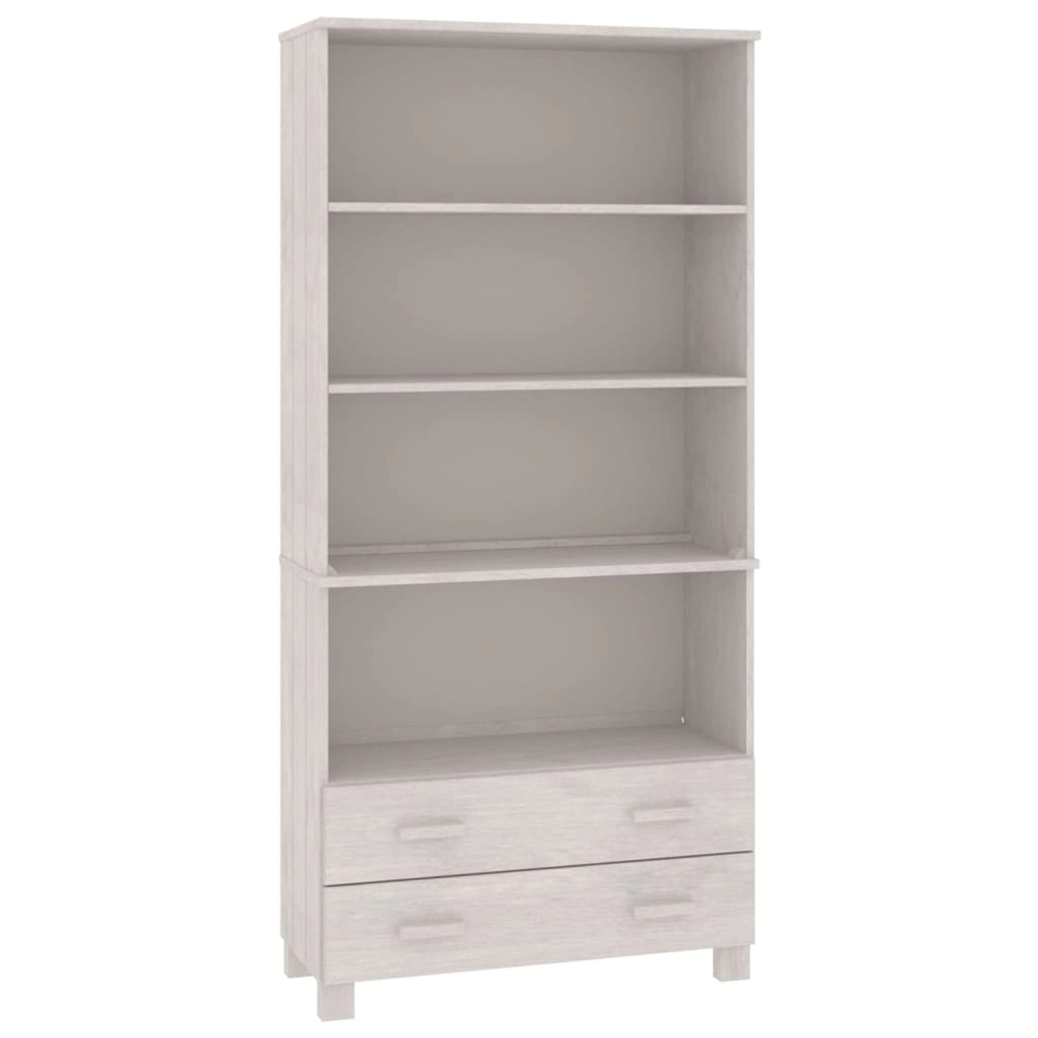 vidaXL Highboard HAMAR Massivholz Kiefer Weiß 3100935