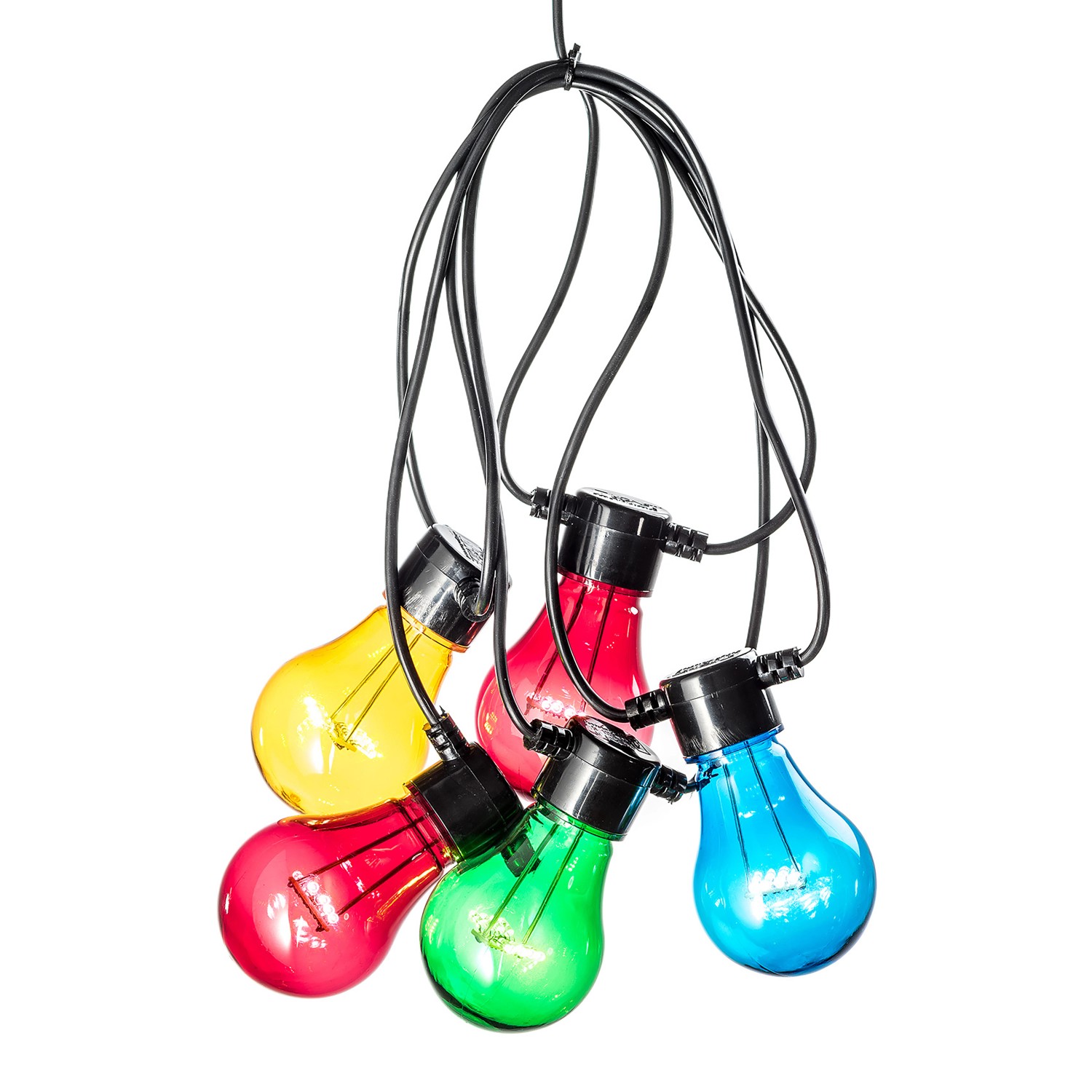 Konstsmide LED-Lichterkette Outdoor Biergarten 10 Glühbirnen Bunt