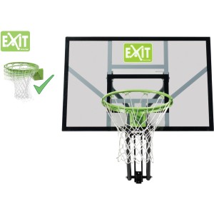 EXIT Galaxy Basketballkorb zur Wandmontage, grün/schwarz, mit Dunkring und Netz.