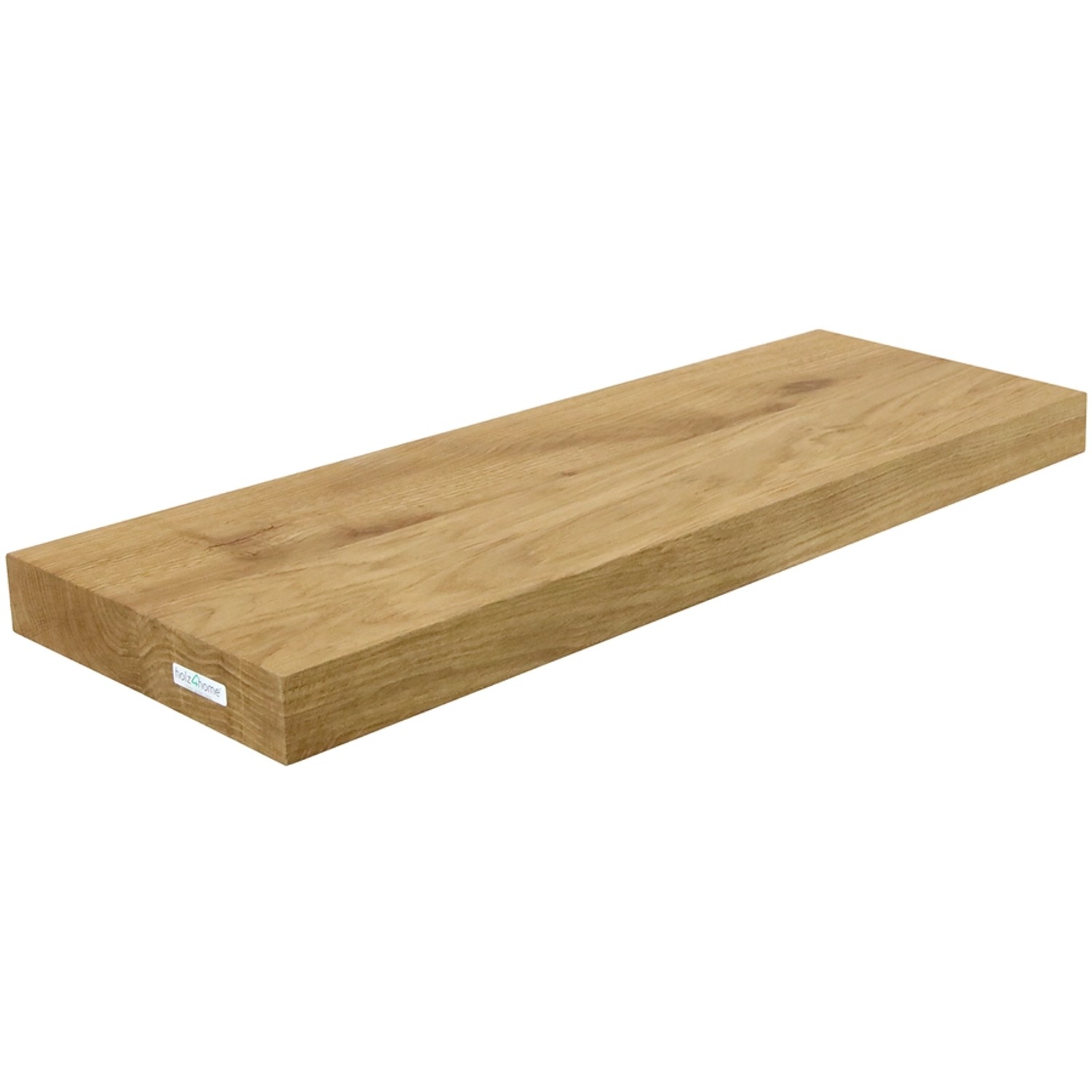 holz4home Schwebendes Wandregal aus Eiche 60cm Ohne Baumkante Natur günstig online kaufen