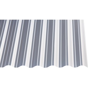 Klare PVC Profilplatte Sinus 76/18, 2500x900 mm, für Kunststoffbedachung.