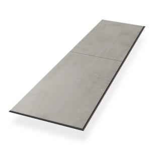 Egger Designboden Aquadura+ Chromix Silber, Vinylboden in grauer Betonoptik.