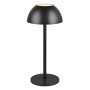 Schwarze Reality LED-Tischleuchte Ricardo, dimmbar, Ø 13,5 cm.