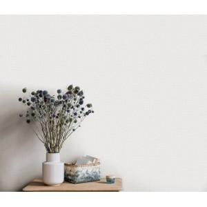 Helle, graue Erismann Vliestapete Code Nature Uni mit feiner Struktur an der Wand.