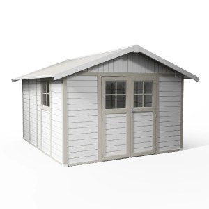 Grosfillex Kunststoff-Gartenhaus Deco H 11 Graugrün BxT: 315 cm x 355 cm