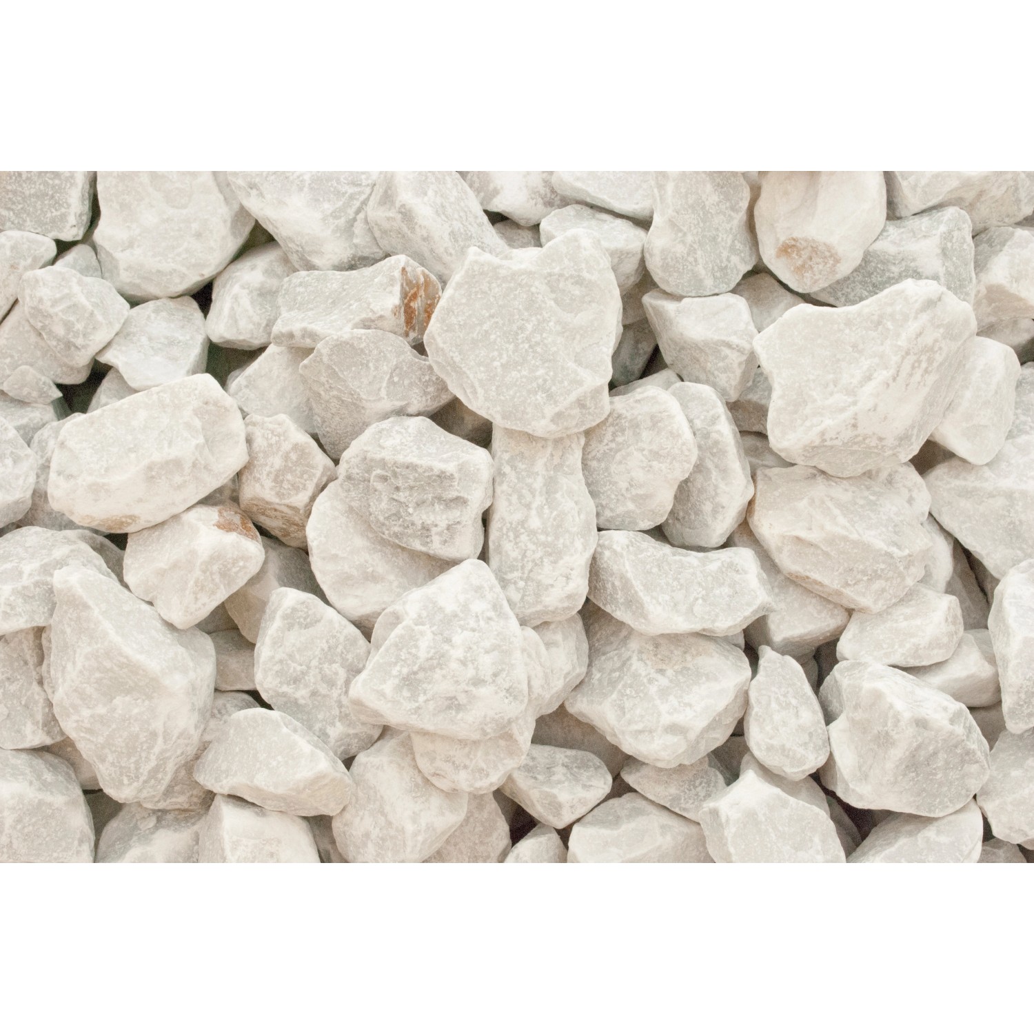 Marmorbruch Carrara Weiß 25 - 50 mm 25 kg PE-Sack