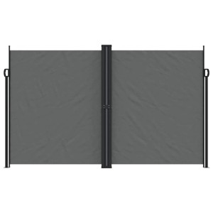 Ausziehbare Furnicato Seitenmarkise in Anthrazit, 200x1200 cm, für Terrasse & Balkon.