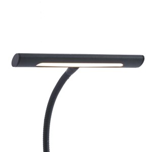Schwarze Art Deco Tischleuchte QAZQA Tableau mit LED, flexible Leselampe für den Schreibtisch.