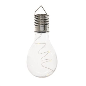 Marelida LED Solar Glühbirne Hängend Dekoleuchte Garten Terrasse Balkon Transparent
