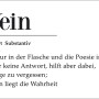 Pro Art Dekopanel: Typografie Bild mit Definition von Wein, 30x15 cm.