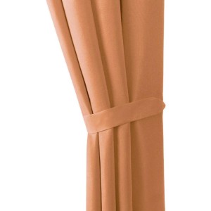 Bestlivings Dekoschal Ellen, 2er Set, braun, mit Schlaufe und Raffhalter.