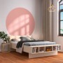Schlafzimmer mit Wand in Magnolienrosa (CREATE! by OBI Lieblingsfarbe Greta).