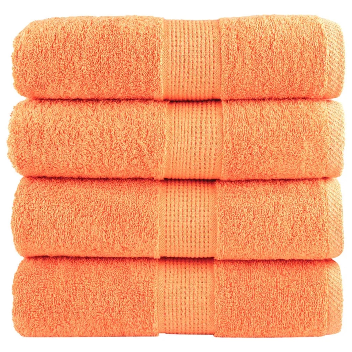 vidaXL Premium-Gästetücher 4 Stk Orange 30x50 600 g/m2 100% Baumwolle