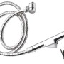 Westfalia Waschbeckenbrause mit Schlauch und Adapter Metall Silber